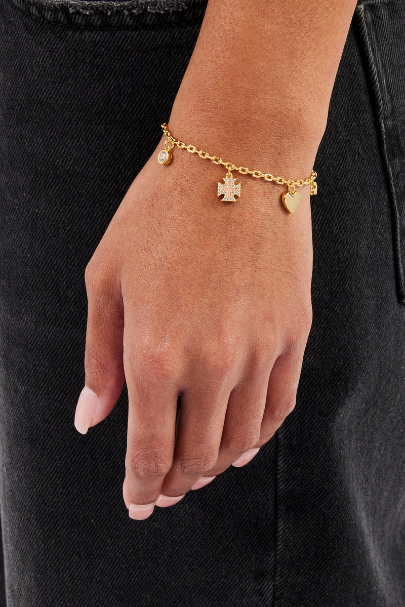 Motif Charm Rolo Bracelet - 8mm