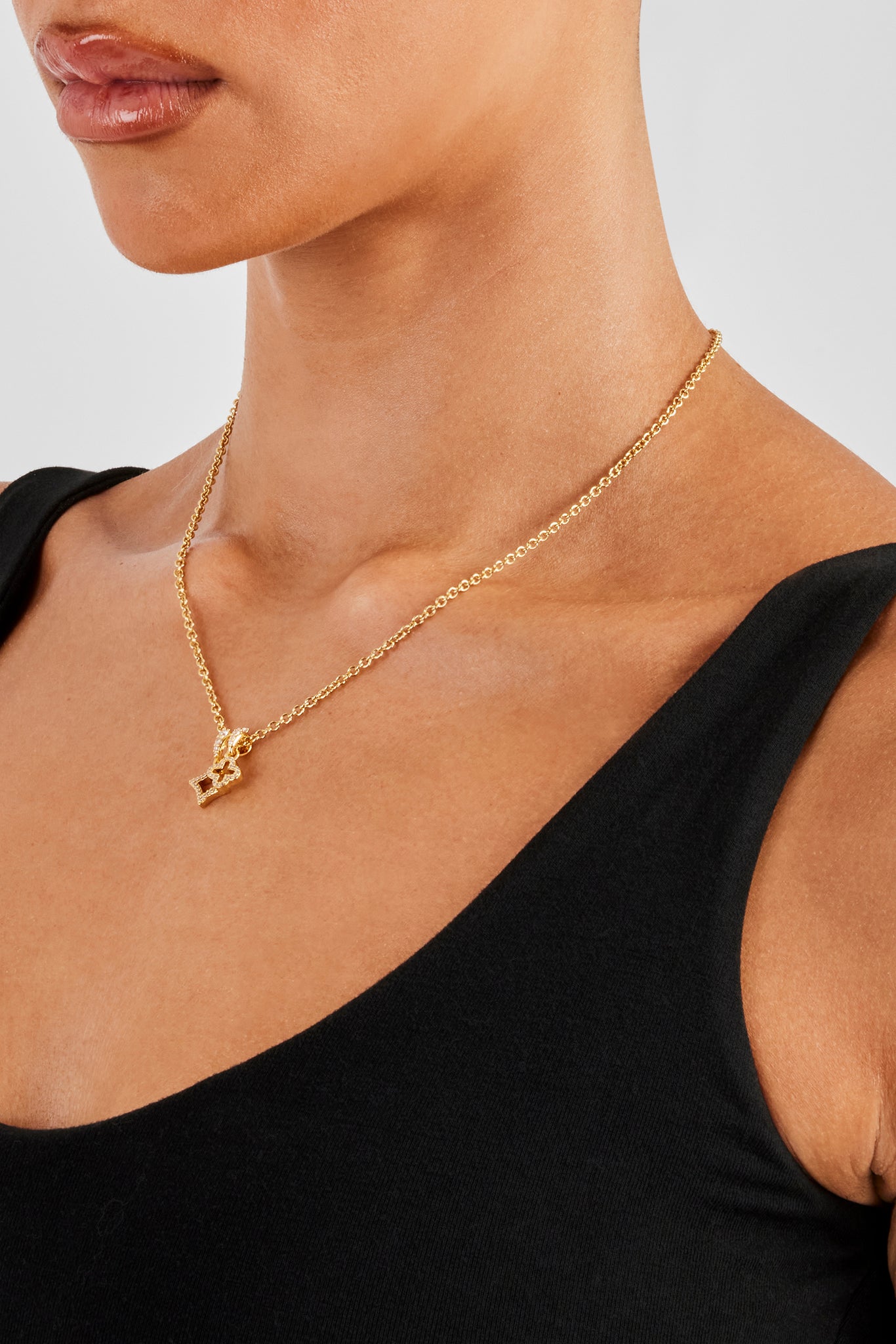 Motif Star and Motif Necklace - 8mm - Gold