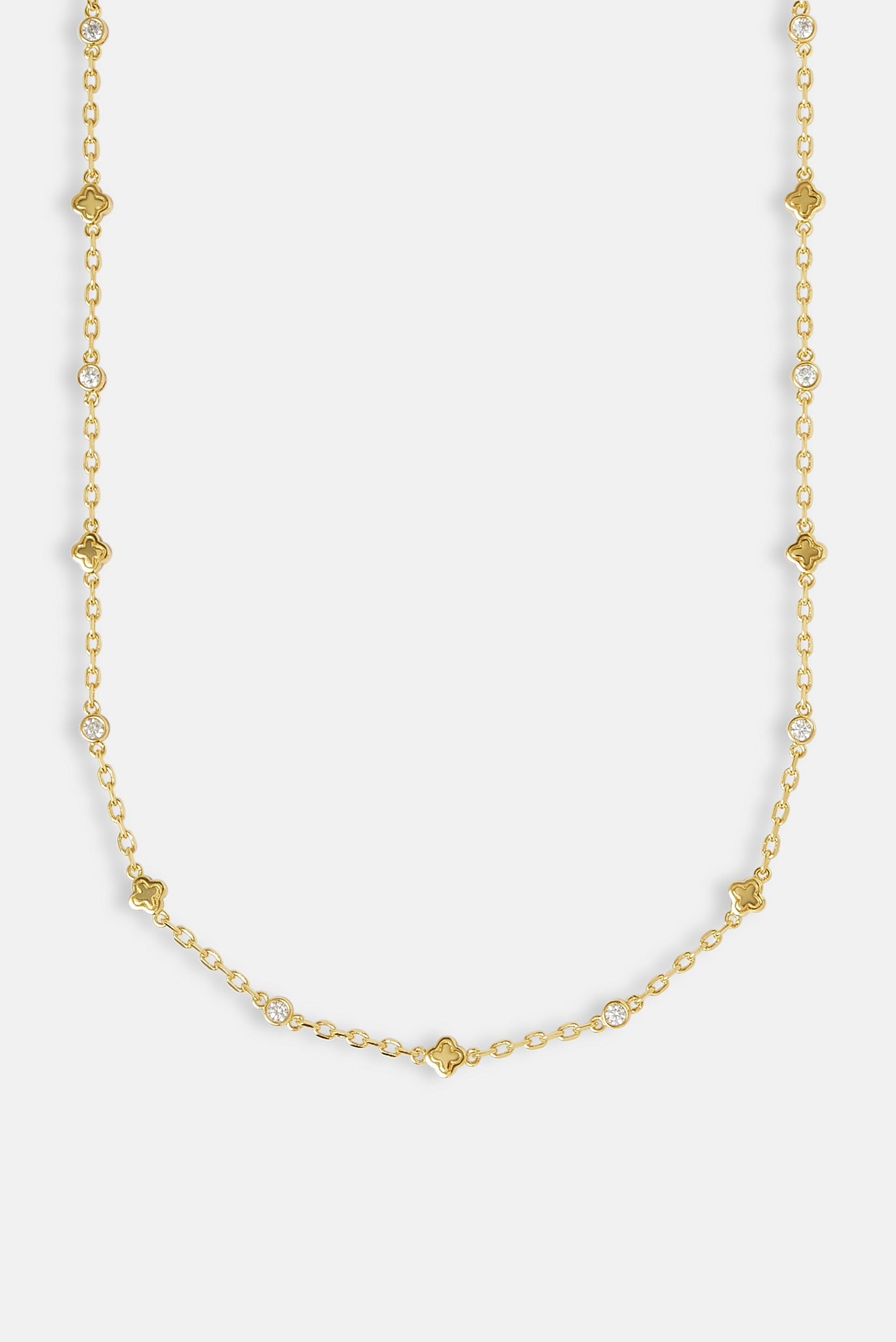 Multi Motif and Gemstone Necklace - 6mm