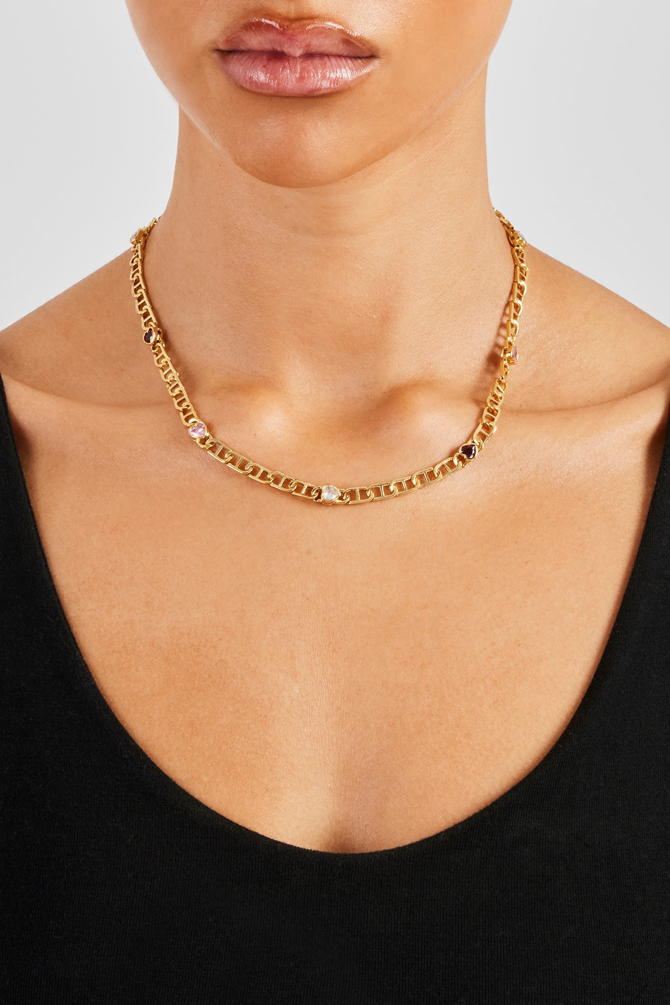 Multi Gem Coffee Bean Chain - 6mm