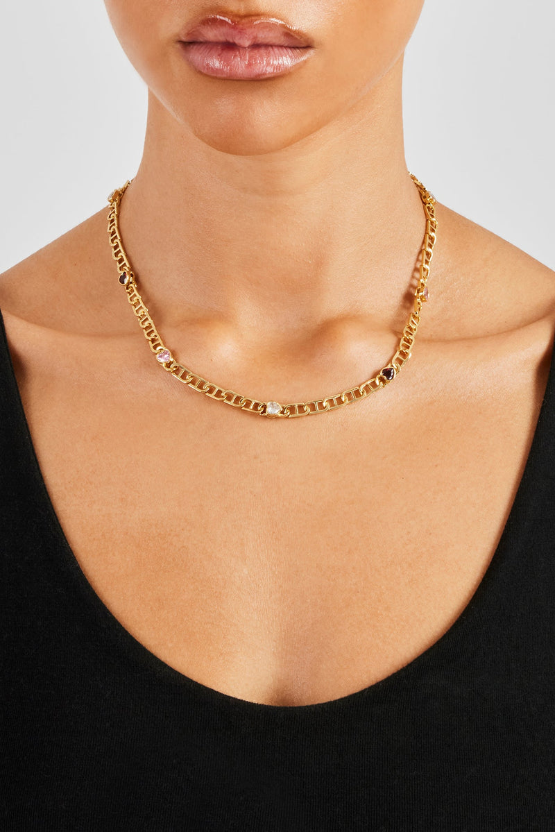 Multi Gem Coffee Bean Chain - 6mm