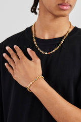 Multi Gemstone Chain & Bracelet - 6mm - Gold