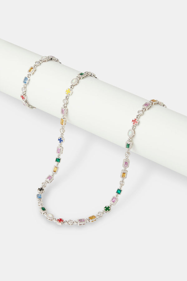 Micro Multi Gemstone Chain & Bracelet - 6mm