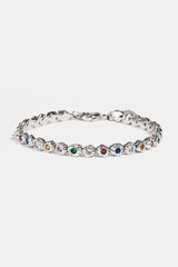 Mixed Stone Shape CZ Bracelet - 5mm - White