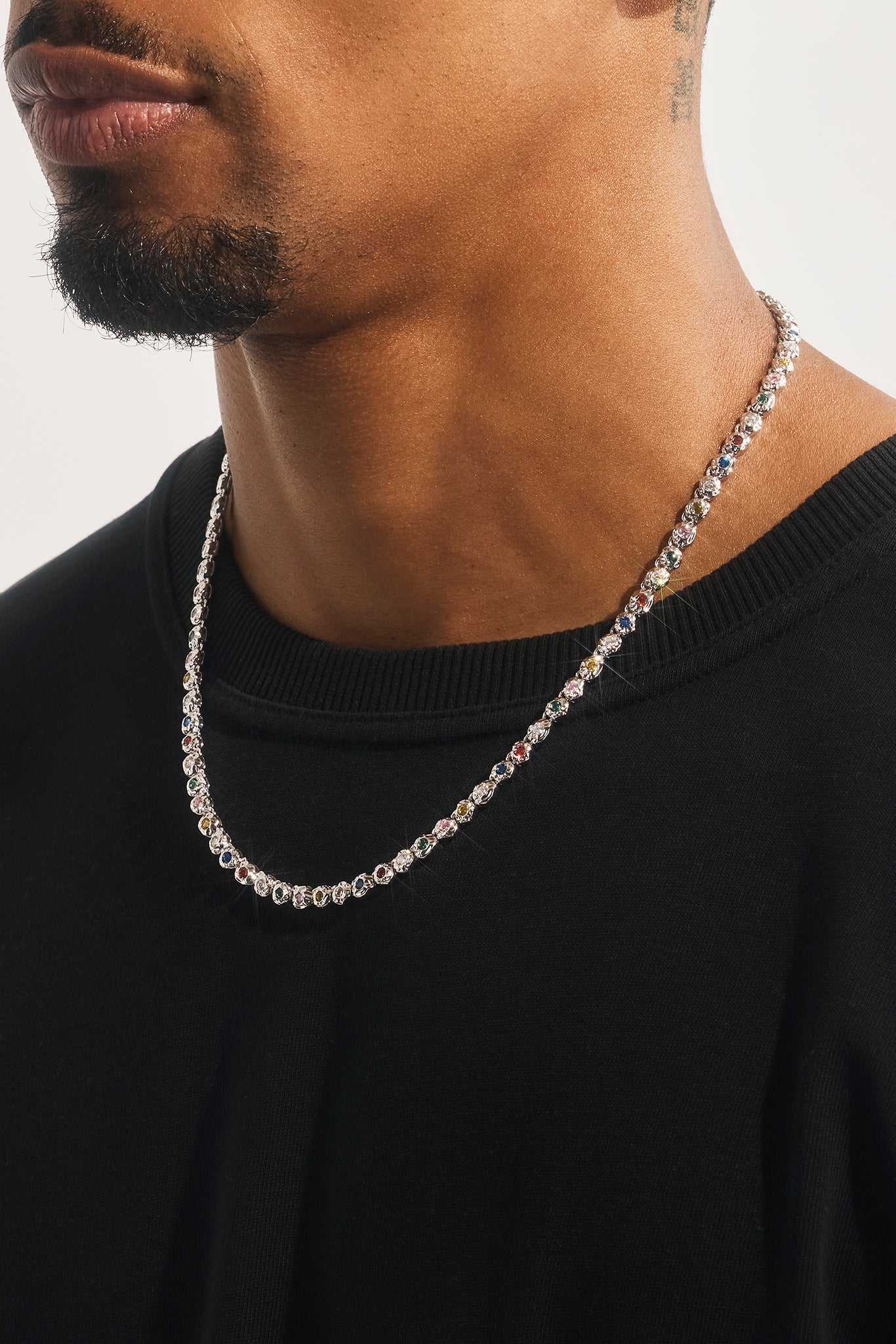 Mixed Stone Shape CZ Chain - 5mm - White