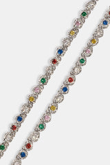 Mixed Stone Shape CZ Chain - 5mm - White