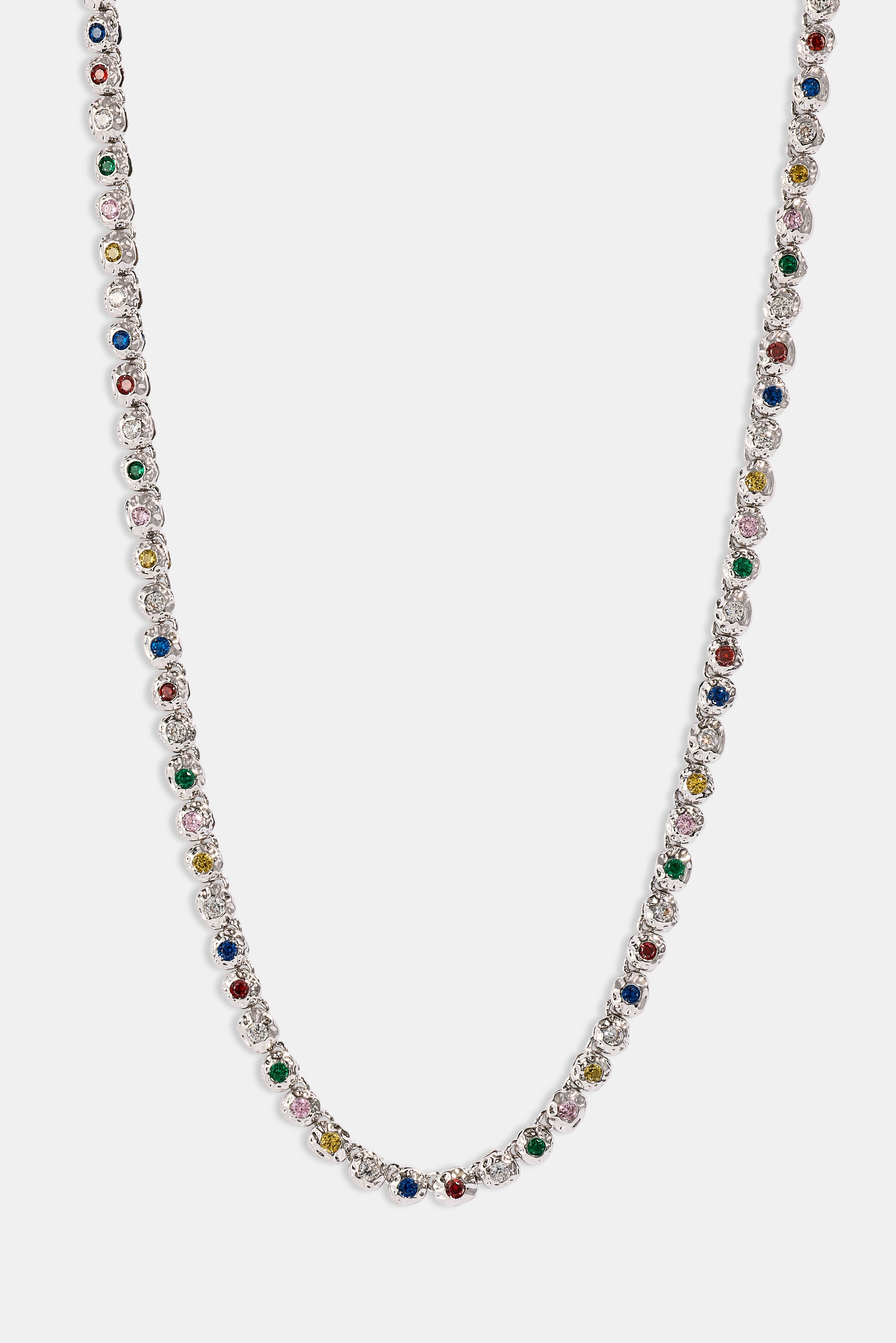 Mixed Stone Shape CZ Chain - 5mm - White
