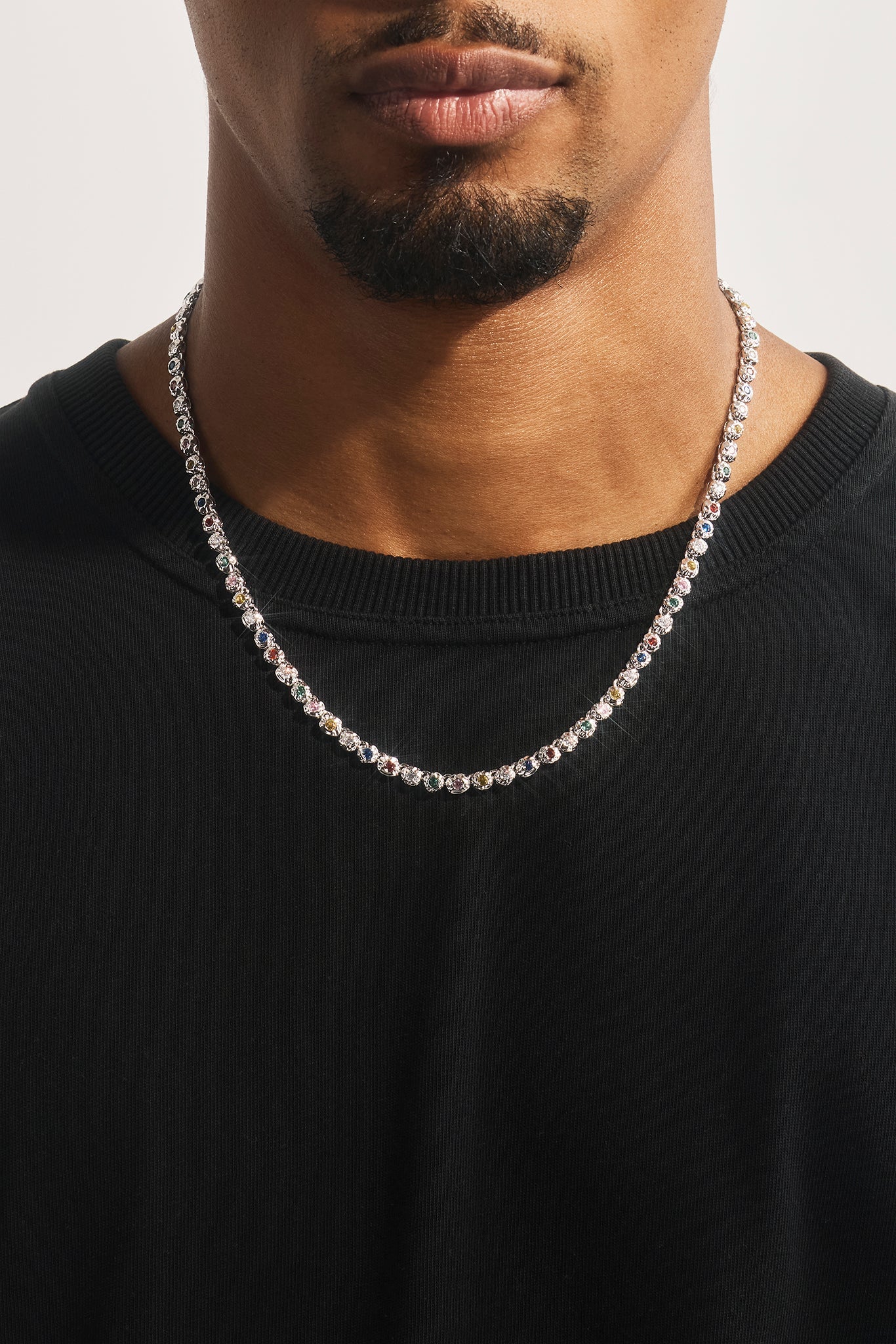 Mixed Stone Shape CZ Chain - 5mm - White