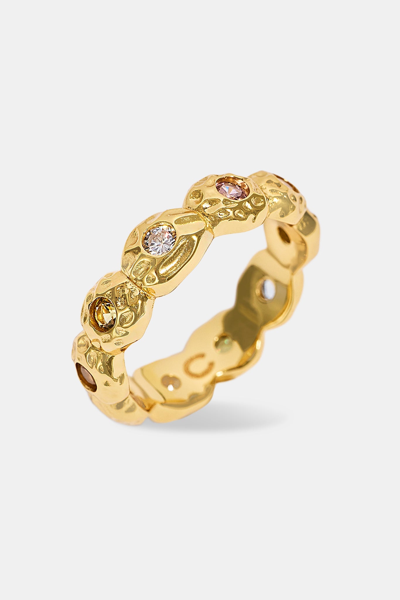 Mixed Stone Shape CZ Ring - 6mm - Gold