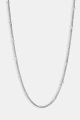 Polished Miami & Cross Chain - 3mm - White