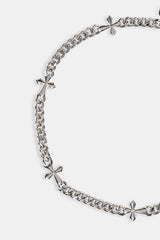 Polished Miami & Cross Bracelet - 3mm - White