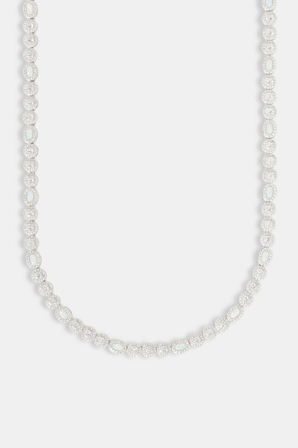 Micro Opal & Clear Multi Gemstone Chain - 6mm