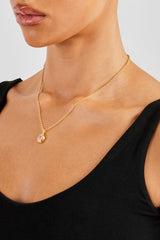 Oval Cz Pendant Necklace - 12mm