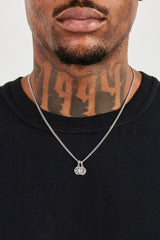 Polished Double Cross Disc Necklace - 10mm