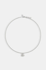 Polished Double Cross Disc Necklace - 10mm