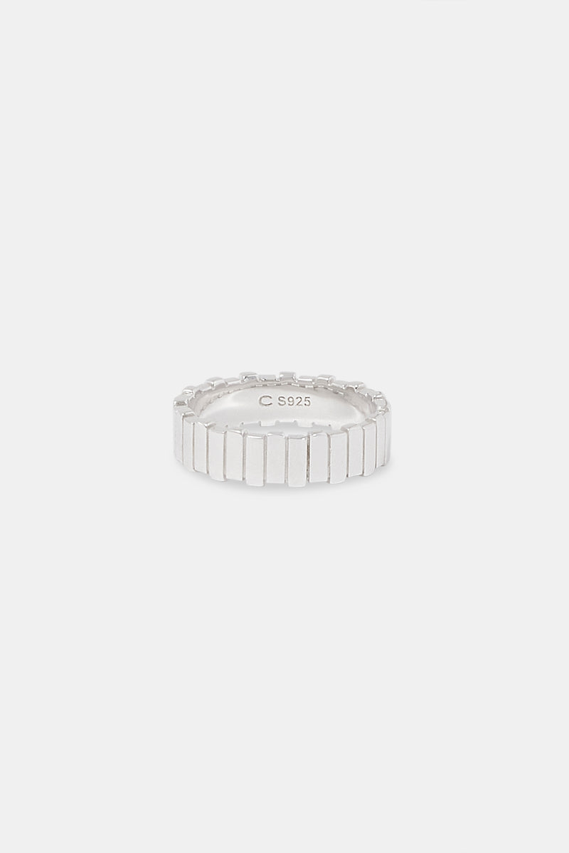 Polished Panelled Ring - 6mm