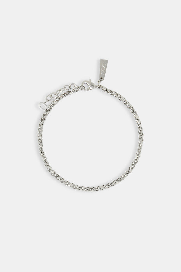 Polished Wheat Link Bracelet - 3mm