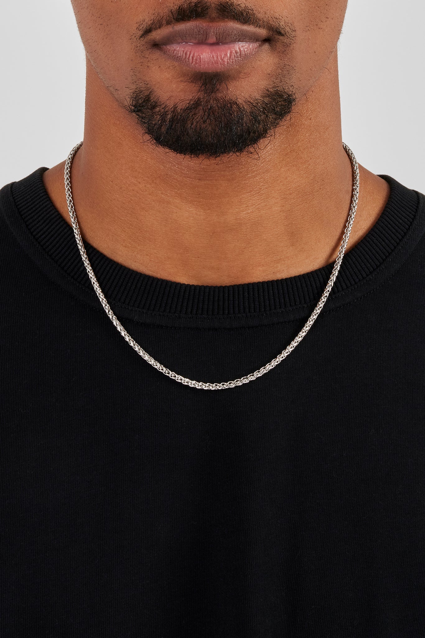 Polished Wheat Link Chain - 3mm