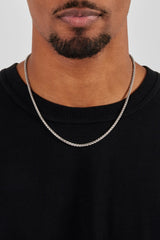 Polished Wheat Link Chain - 3mm