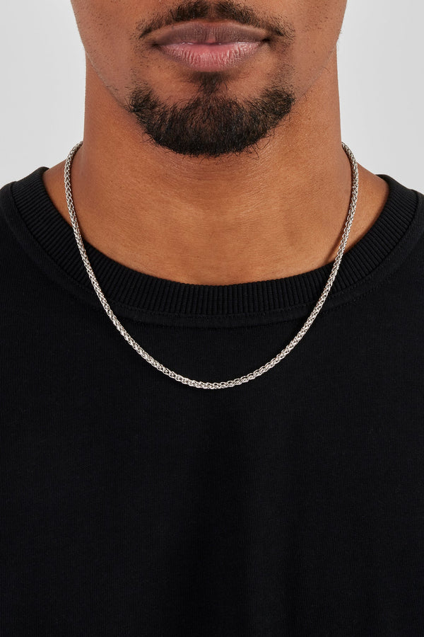 Polished Wheat Link Chain - 3mm