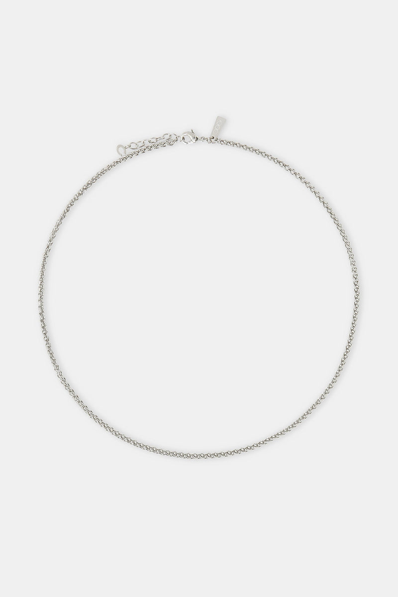 Polished Wheat Link Chain - 3mm