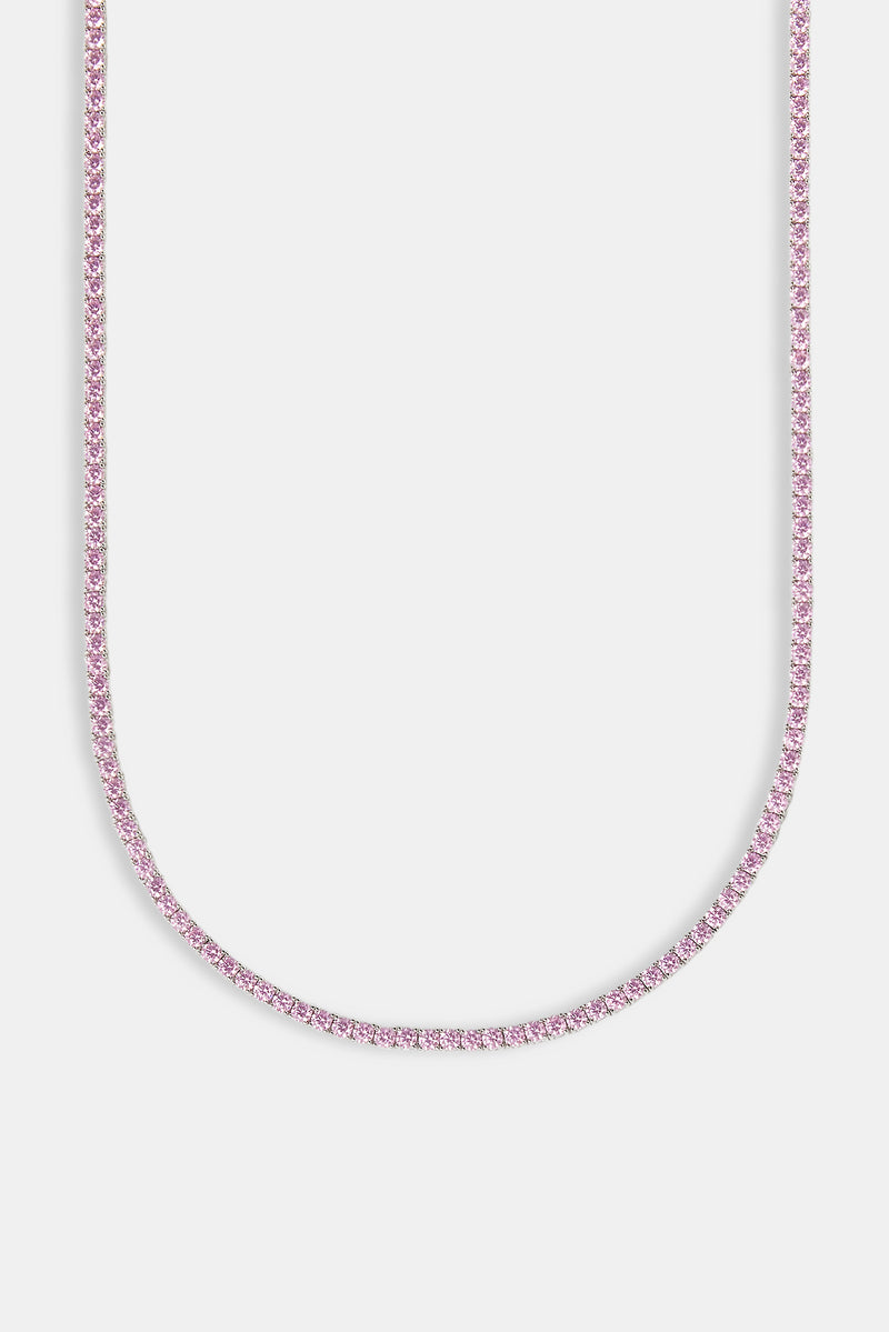 Round Pink Chain Pink Tennis Chain - 3mm | Womens Chains | Shop Tennis Chains at ...