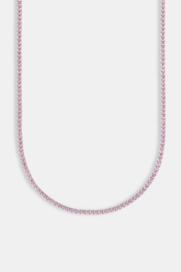 Pink Tennis Chain - 3mm