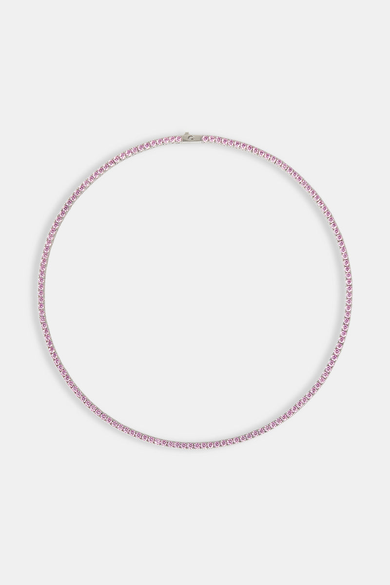 Pink Tennis Chain - 3mm