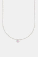 Pink Enamel Motif Necklace - 10mm