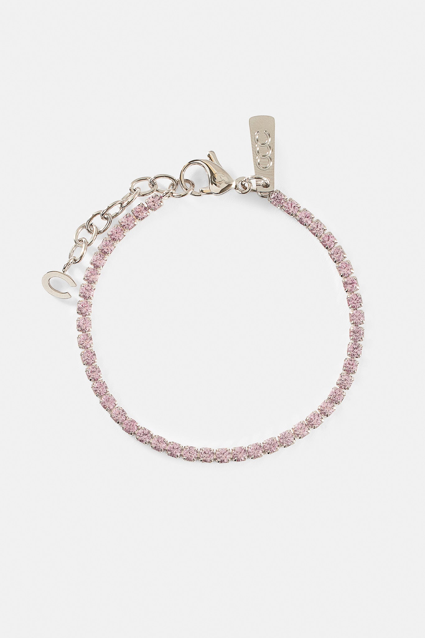 Light Pink Micro Tennis Bracelet - 2.5mm