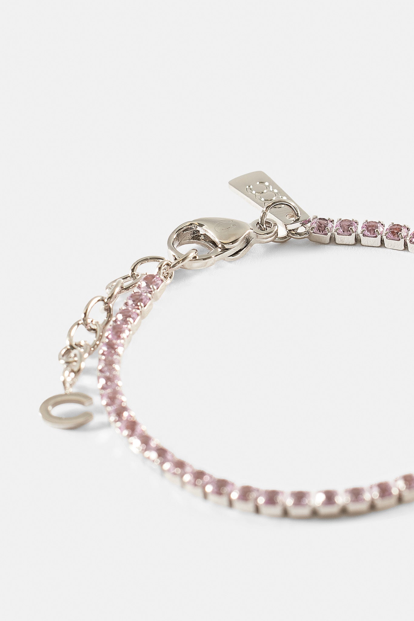 Light Pink Micro Tennis Bracelet - 2.5mm