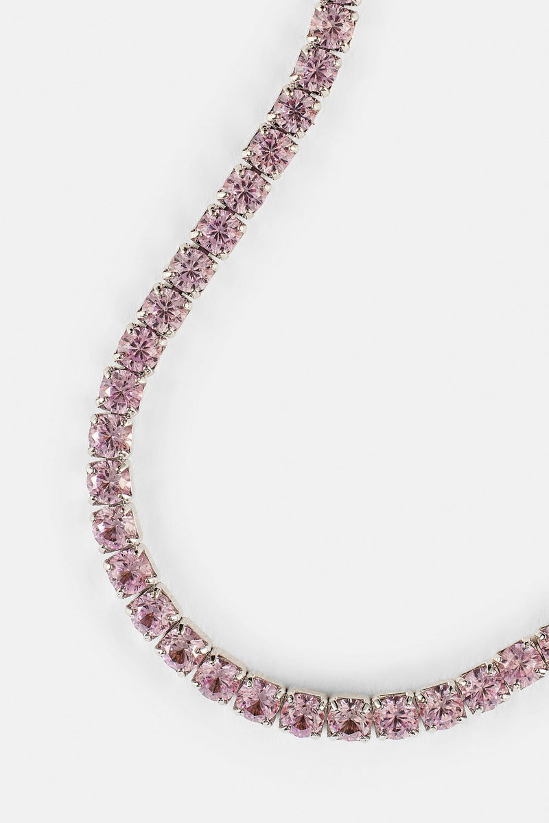 Light Pink Micro Tennis Chain - 2.5mm