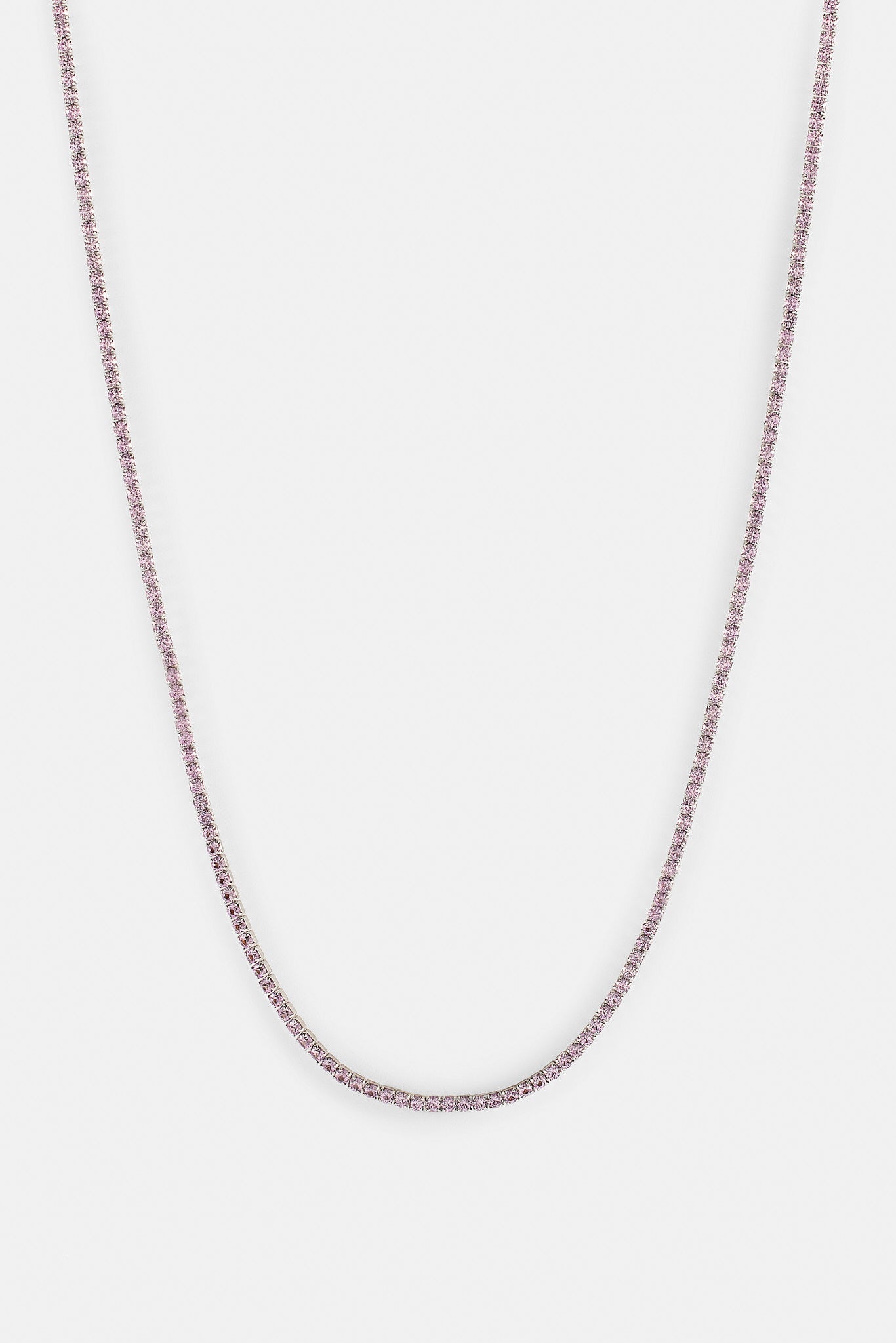 Light Pink Micro Tennis Chain - 2.5mm