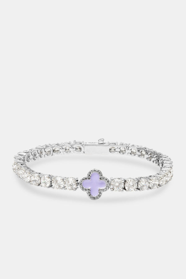 Lilac Motif Tennis Bracelet