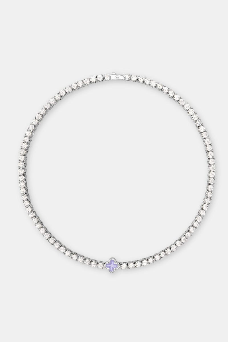 Lilac Motif Tennis Chain