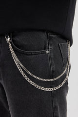 Polished Cuban Double Layer Jean Chain