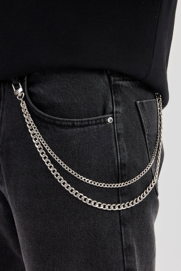 Polished Cuban Double Layer Jean Chain