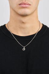 Polished Cross & Star Layered Necklace - 10mm