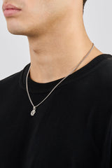 Polished Cross & Star Layered Necklace - 10mm