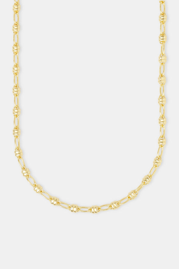 Polished  Rounded Chain - 6mm - Gold