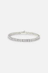 Polished Edge Square Tennis Bracelet - 3mm
