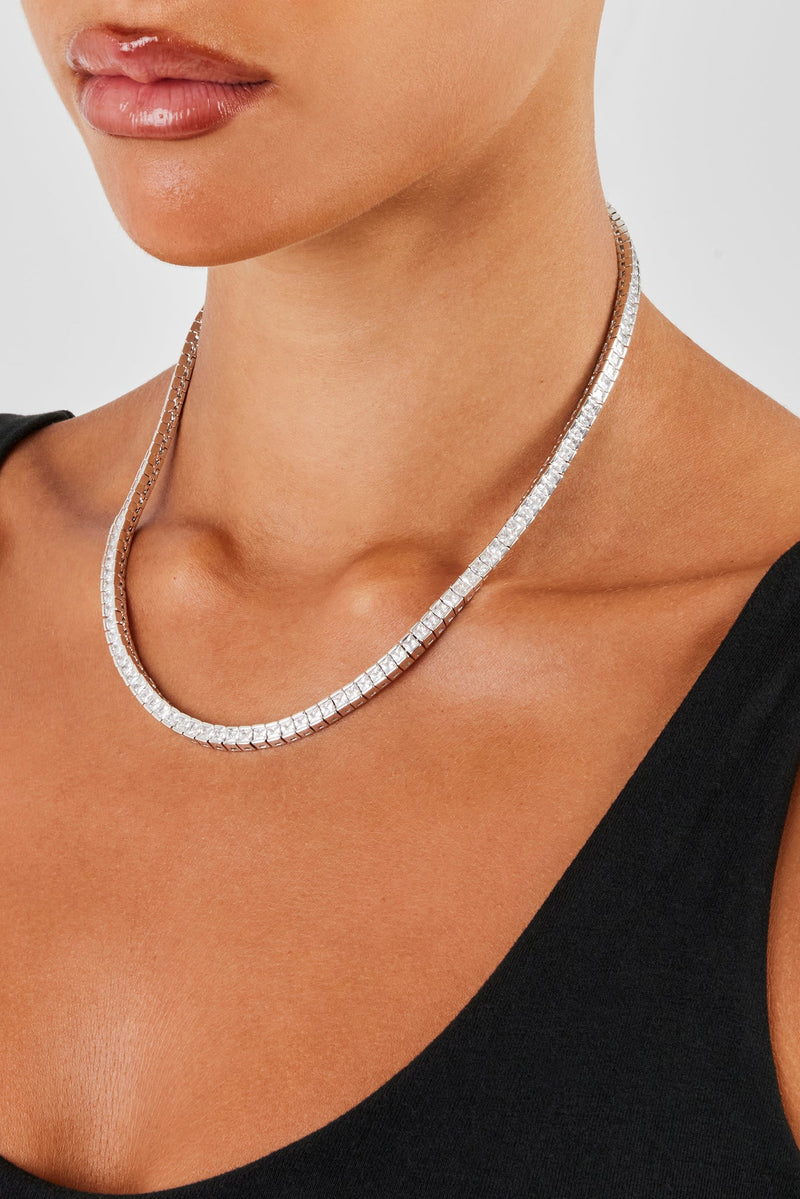 Polished Edge Square Tennis Chain - 3mm