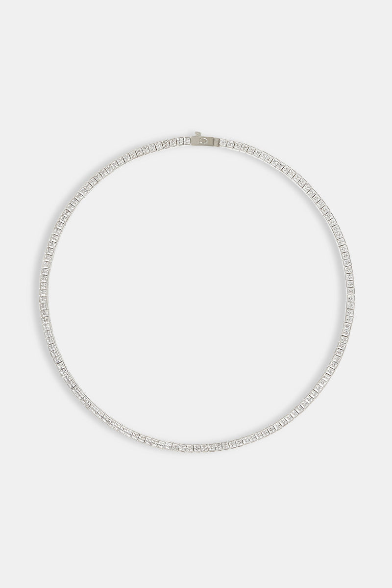 Polished Edge Square Tennis Chain - 3mm