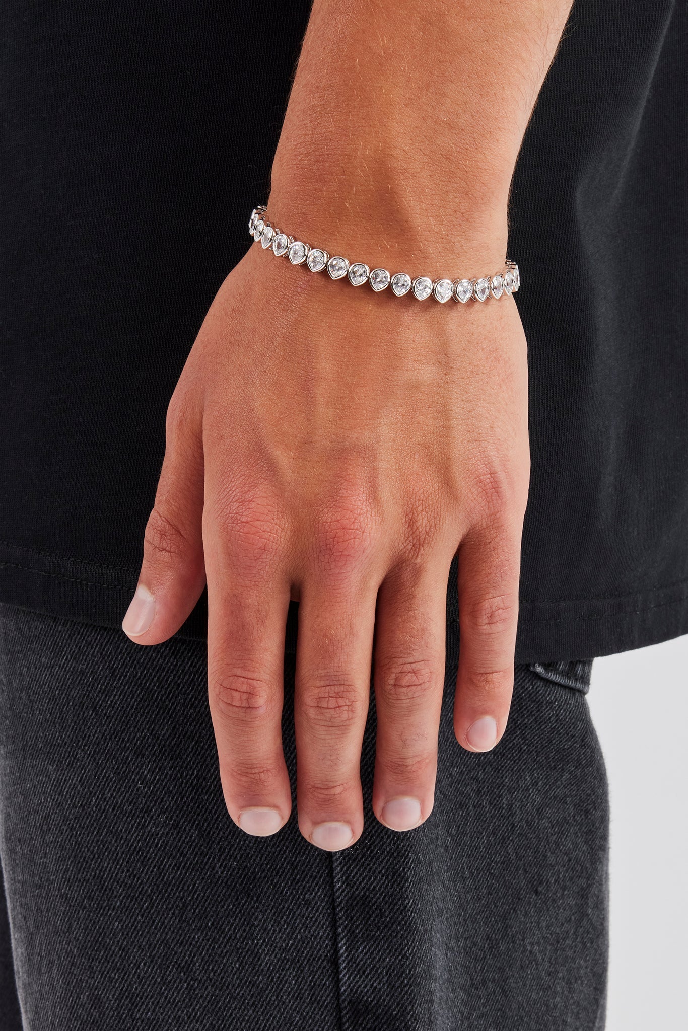 Polished Edge Gemstone Bracelet - 6mm