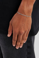 Polished Figaro Bracelet - 3mm