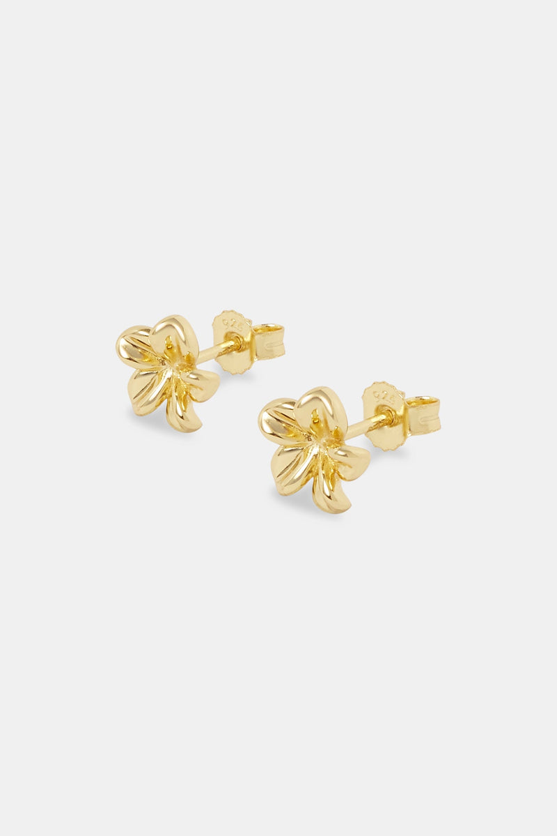 Polished Flower Earrings - 10mm