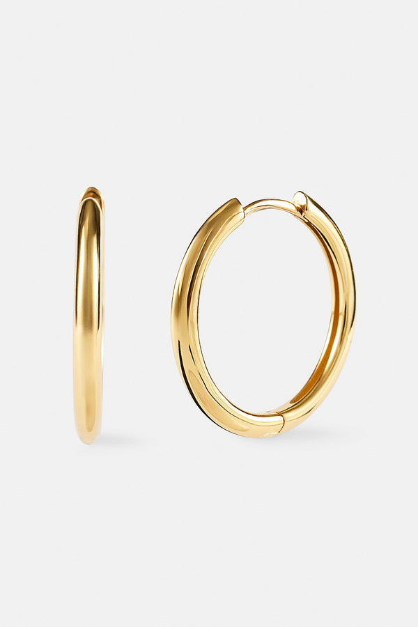 Polished Hoop Earrings - 20mm