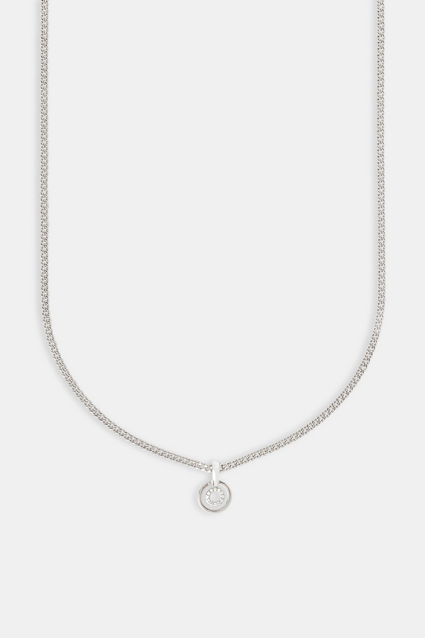 Polished & Ice Ring Necklace - 10mm