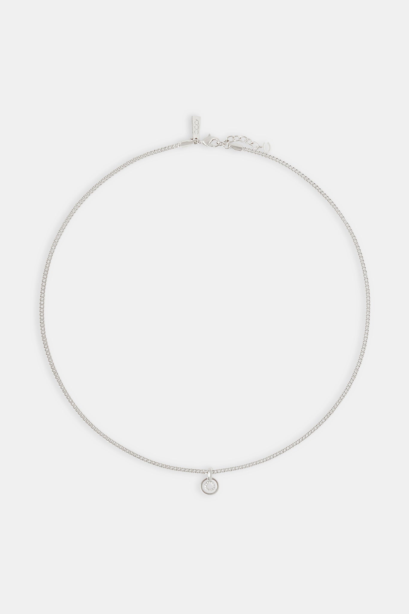 Polished & Ice Ring Necklace - 10mm