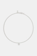 Polished & Ice Ring Necklace - 10mm